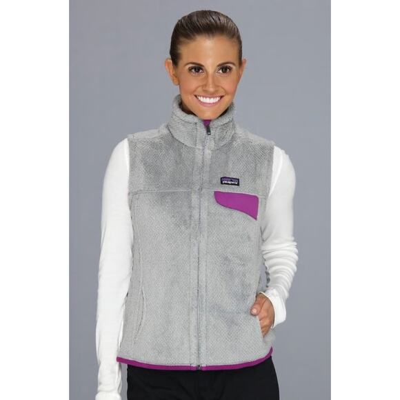 Patagonia W's Re-Tool Vest Tailored Grey/Ikat Purple Size Large - Picture 2 of 10